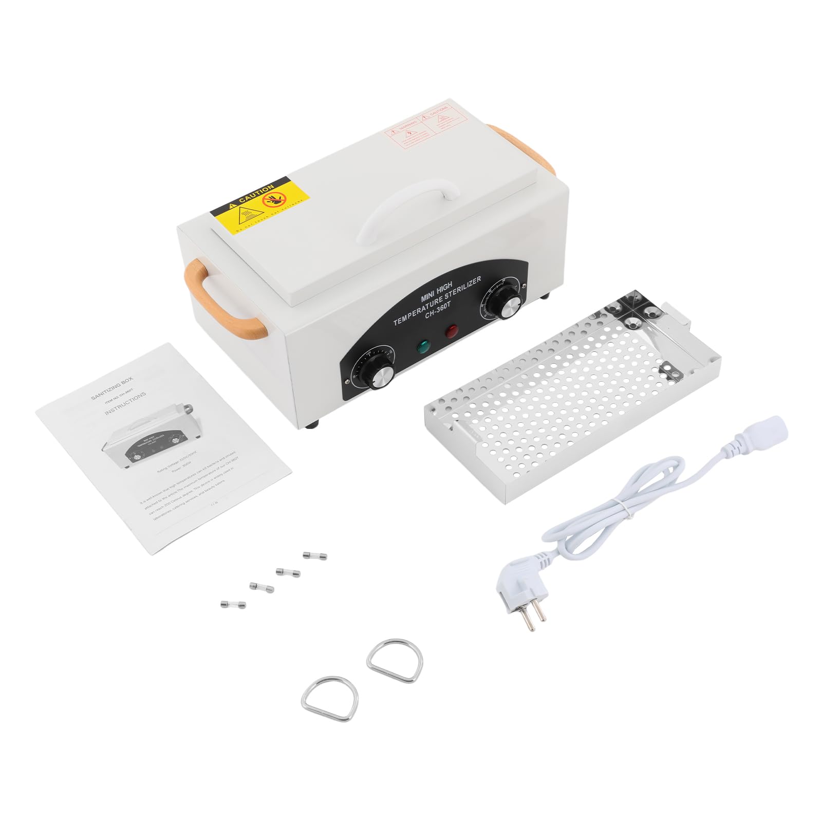 Stérilisateur à Air Chaud, 300W 2L Sterilisateur Materiel Onglerie, Avec Minuterie Et Voyant Lumineux, Autoclave Stérilisation, Pour Désinfecter Ciseaux, Pinces, Serviettes Et Outils Manucure Etc