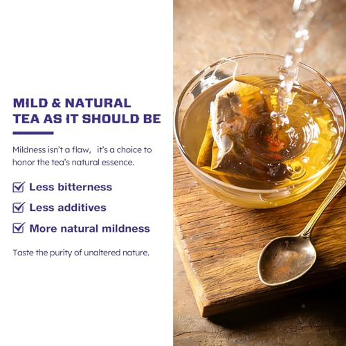 Image of VailHerbTea Passion Flower Tea Bags for Relaxation & Sleep Support, 6-in-1 Herbal Tea w /Lemon Balm Ashwagandha - Caffeine Free - 50 Count