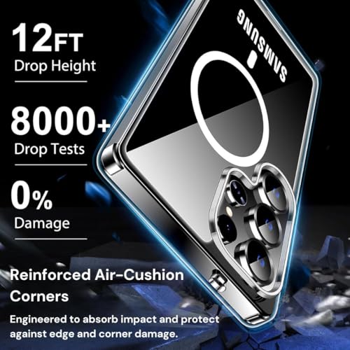 Image of Back Cover Case + Screen Protector for Samsung Galaxy S23 Ultra 5G | Mag-Safe Compatible | Transparent Mobile Phone Cover for Samsung Galaxy S 23 Ultra | S 23 Ultra 5G TPU Transparent Case