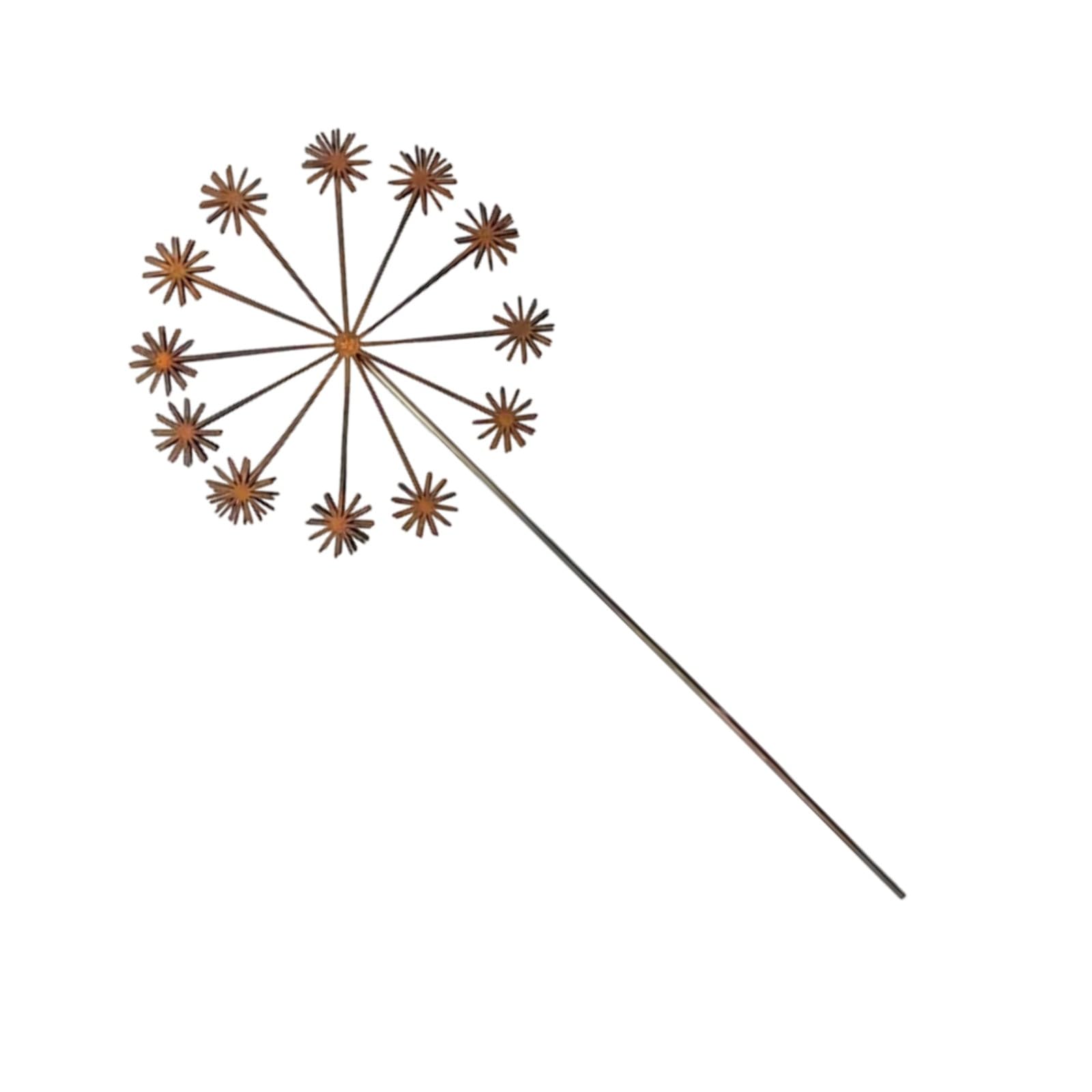 Kalttoy Rust Decoration for Garden Stake Metal Flower Garden Decoration Rust Flower Bed Stake Natural Outside Decorative Stakes Bed