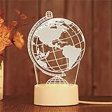 漫画のナイトライトグローブLED電球7色USBケーブル寝室の友人のためのベビーテーブルランプティーンエイジャーのための休暇の子供3D CDKPAWMZ