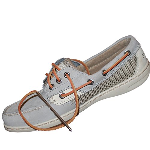 Tofl Leather Boat Shoe Lacing Kit | 45 Inches | 1 Needle And 2 Strips [1 Pair] | Tan #TOP1