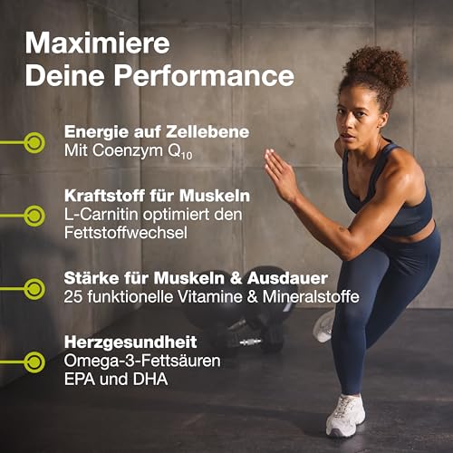 Orthomol Sport: 25 sportspezifische Vitamine, Mineralstoffe mit L-Carnitin & Omega-3-Fettsäuren - Daily-Supplement für Sportler - Muskelaufbau, Ausdauer & Regeneration, 7 Tagesportionen
