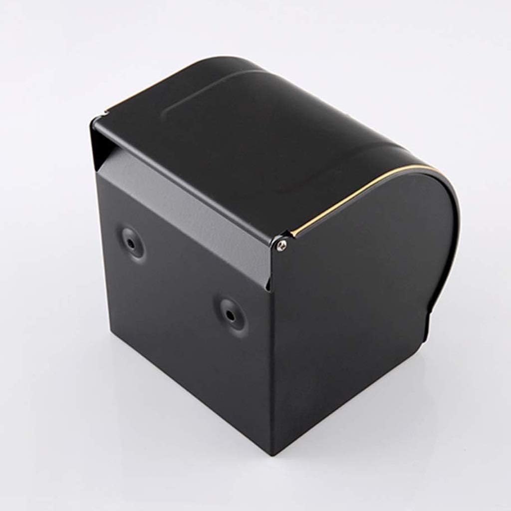 Retro Toilet Paper Holder Space Aluminum Waterproof with Mobile Phone Storage Rack Wall Mounted Drilling Bathroom Roll image 5