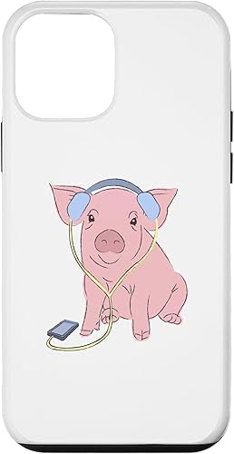 iPhone 12 mini Pig Listening Music Notes Musician Sow Case