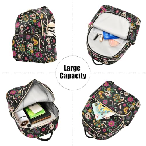 Mochila de calavera para mujer ideal para paseos y compras 5