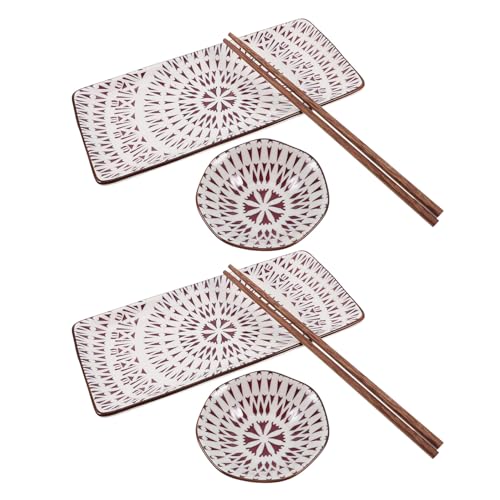 Set de 2 platos japoneses de cerámica para sushi