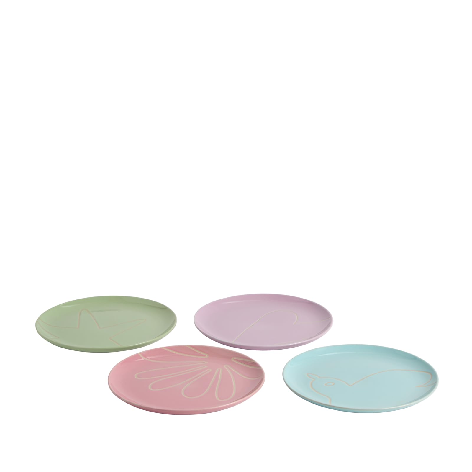 Royal Doulton Tilly Ramsay 1081176 - Set di 4 piatti in gres, colore: Blu