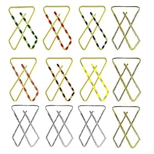 VAMA FASHIONS Gold plated Multicolour heavy safety saree brooch X pins clip on all colour Hijab pin for Women 17