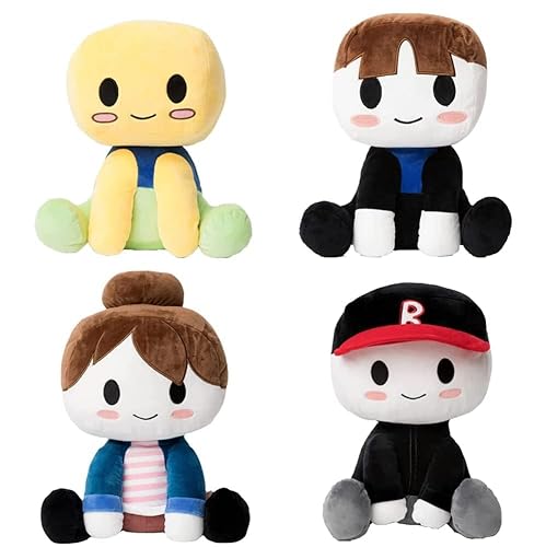 YOZO 4pcs Cute Soft Plush Doll,7.8 Blox Buddies Noob Buddy Plush Toys,Buddies Plushies, Toys for Fans Kids Birthday Halloween Thanksgiving Christmas Plush Doll Gifts