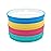 Elk and Friends Kids 7.8 Porcelain White Plates with Silicone Sleeves | Divided Plates | Suitable for Kids/Toddlers | Microwave & Dishwasher Safe | Non Slip | Snack Dishes