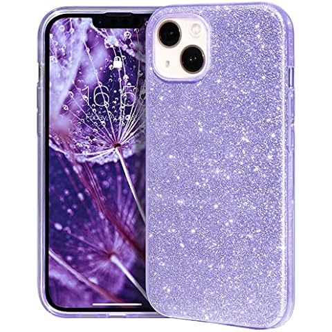 MATEPROX Compatible with iPhone 13 case,Bling Sparkle Cute Girls Women Protective Cases Cover for iPhone 13 6.1" 2021(Purple) Cover
