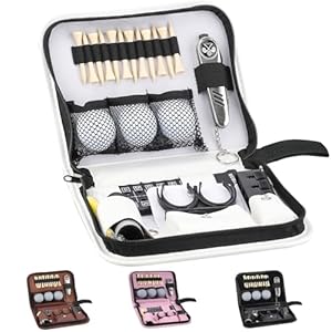 Jnxso Golf Gifts for Men and Women,Golf Accessories Set with Hi-End Case,Golf Balls,Golf Tees,Golf Multifunctional Divot Tool,Rangefinder Golf Brush,Golf Scorerï¼Golf Ball Clamp