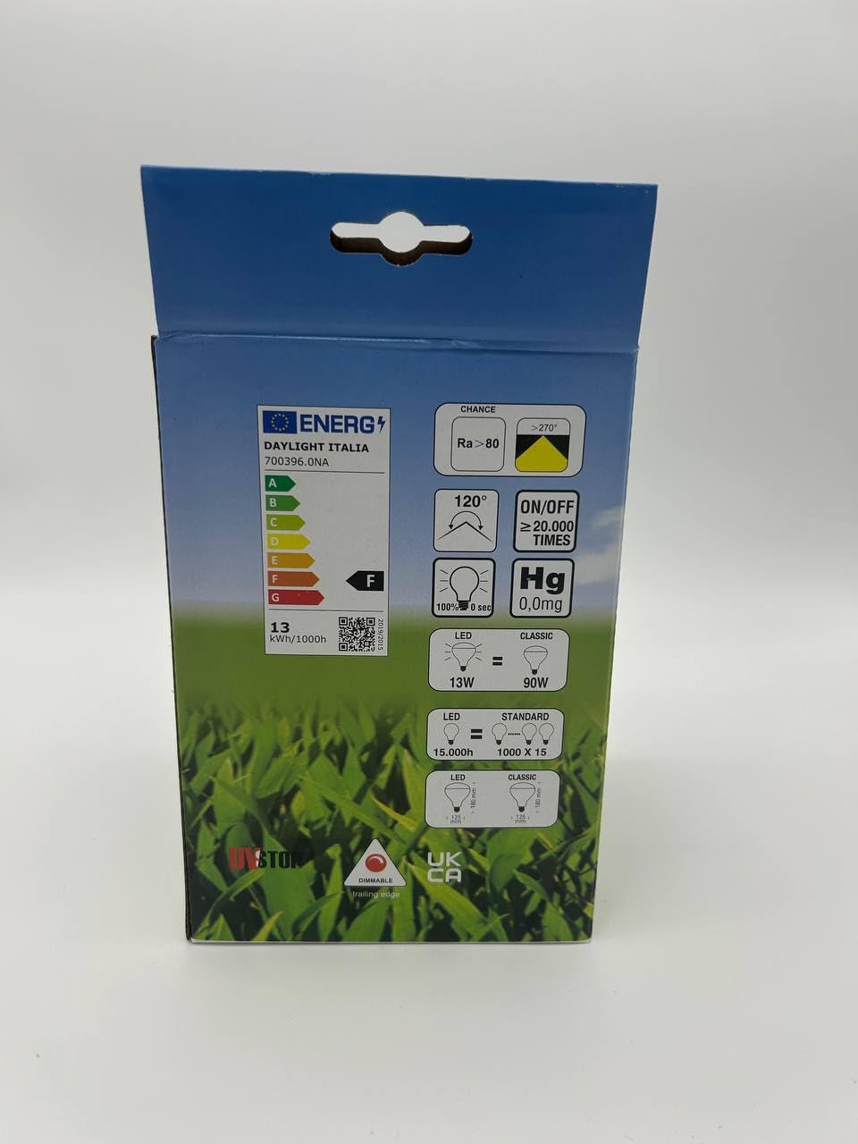 DL DAYLIGHTITALIA Confezione da 20 Lampadina da ricambio per Parentesi Flos - Filamento Led R125 13W E27 2700K Lucida Dimmerabile