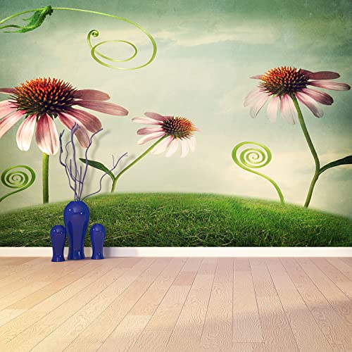 Papier Peint Camouflage Moderne Fleurs Vintage Décoration Murale 416x254 - 6
