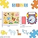 Wooden Peg Puzzles for Toddlers – (Pack of 3 with Learning Clock) Animal Chunky Educational Preschool Puzzles for Toddlers Kids Boys Girls and Children