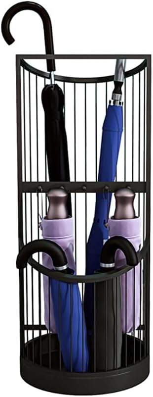 Artistic Umbrella Stand Round Design for Home Office Hotel Entryway Stylish Gold Finish 25x55cm Perfect for Any Residence or Business Decor