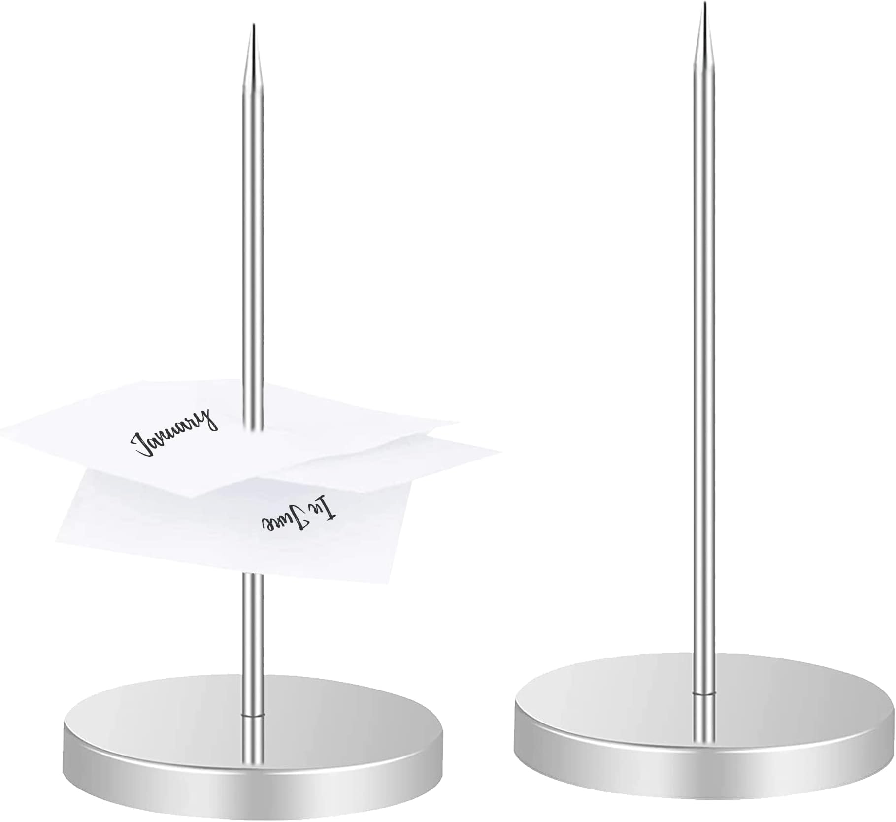 2 Pcs Receipt Spike Durable Receipt Holder for Home School Kitchen Restaurant Hotel Cashiers Waiters Paper Workers Convenient for Bill Packaging Receipt at Home School Kitchen Restaurant Hotel