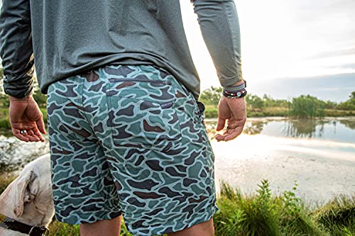 Burlebo Retro Duck Camo Everyday Shorts - Grey Pocket2