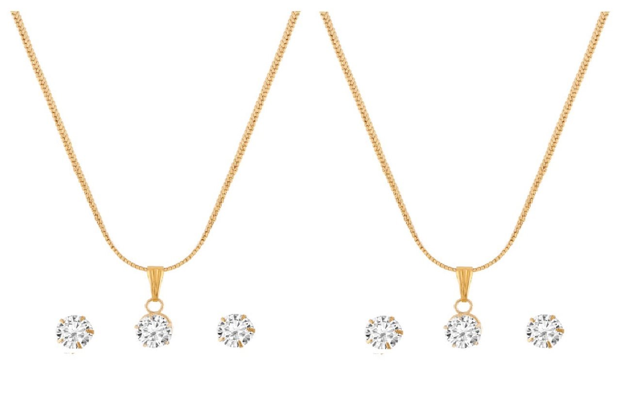Manikya American Diamond Pendant Set Single Diamond Locket With Matching Earing / Stud For Women. Ad Cz Pendant Set Single Stone Solitaire Adjustable Fusion Pendant Set Combo Set Of 2 Units (B07DHPXDTD) Amazon Price History, Amazon Price Tracker