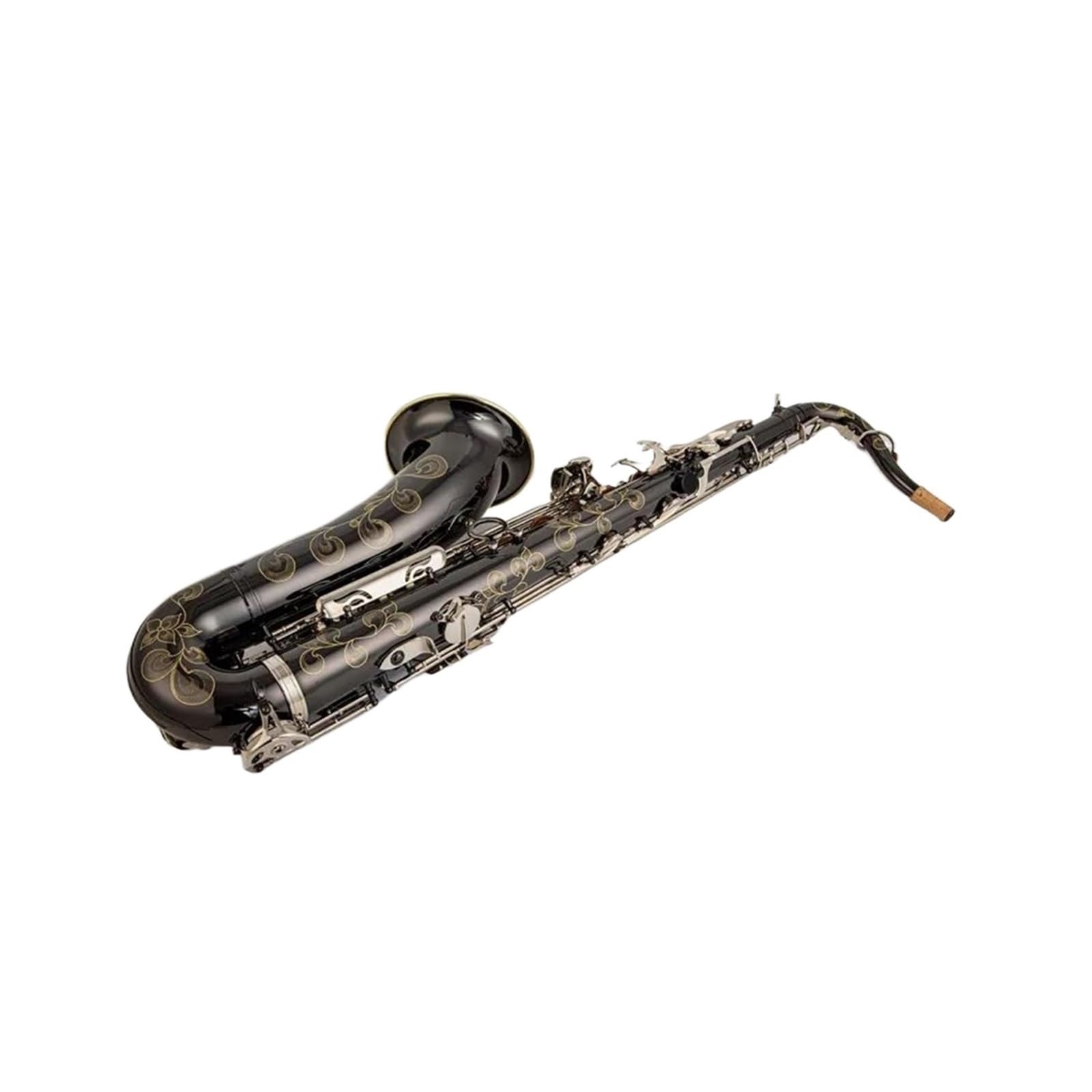 Professionale Sassofono Strumenti Musicali Sassofono Tenore BB Tone Black Nickel Silver Key Sax con Custodia Bocchino (Color : 03)