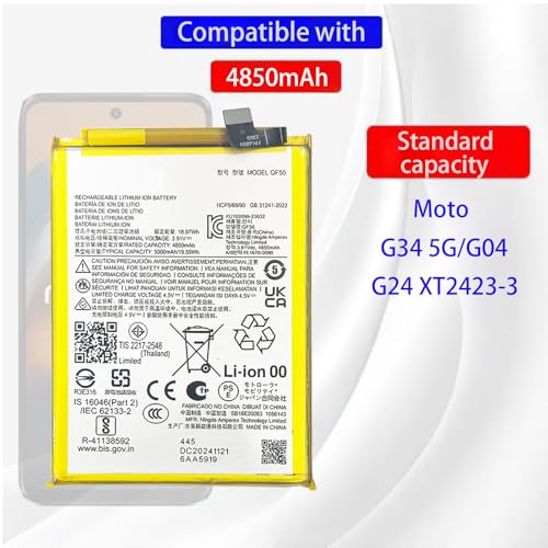 Batterie de rechange QF50 Moto G34 5G performance premium XT2423-3 - 3