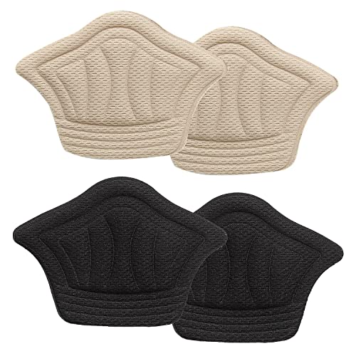 Aznze 4 paires de semelles de talon pour chaussures amples, clip de talon inséré dans la semelle de talon, frottement, autocollant de talon de bulle pour chaussures surdimensionnées Cover
