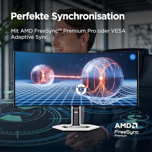 Lenovo Legion Pro 34wd-10 | 34" WQHD Gaming Monitor | 3440x1440 | 240Hz | 0.03ms Reaktionszeit | OLED Panel | USB-C | HDMI | DisplayPort | AMD FreeSync Premium Pro | integr. Lautsprecher | schwarz – Bild 6