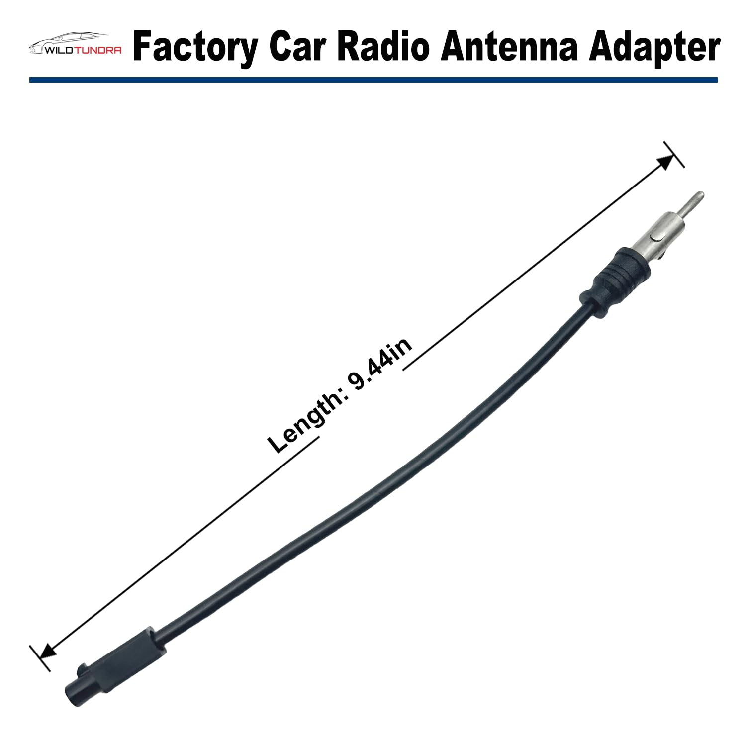 Adaptador de antena de radio compatible con Dodge Ram, Jeep Wrangler, adaptador de antena estéreo de repuesto para Clase C, Sprinter Buick Cadillac Aftermarket Stereo Antena Conector Cable Plug