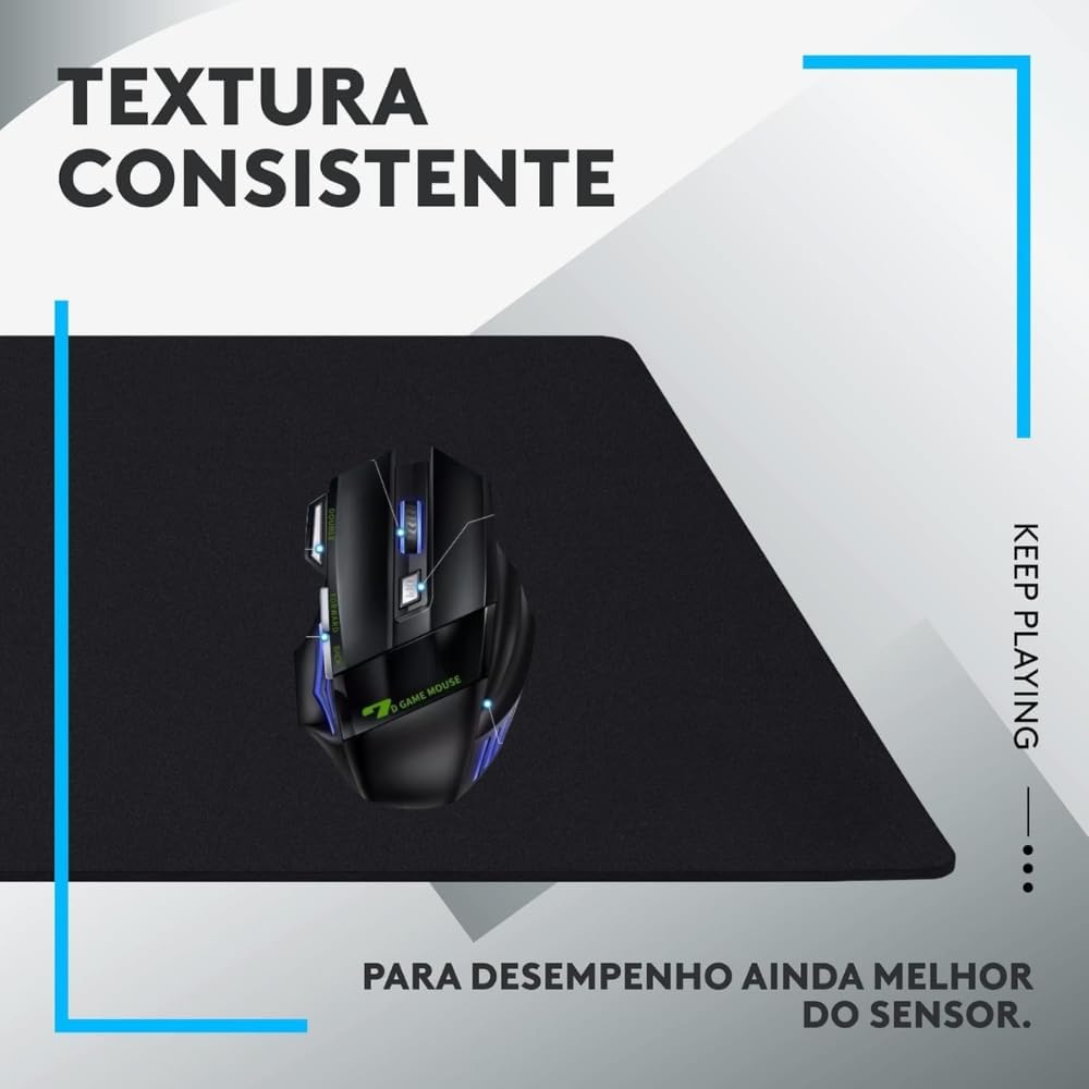 Mouse Pad Preto Extra Grande de Tecido com Base Antiderrapante Otimizado para Jogos e com Superfície de Contato Especial Ideal Para Setup Gamer Moderno - Grande 80X30 Mouse Pad Preto Extra Grande de Tecido com Base Antiderrapante Otimizado para Jogos e com Superfície de Contato Especial Ideal Para Setup Gamer Moderno - Grande 80X30