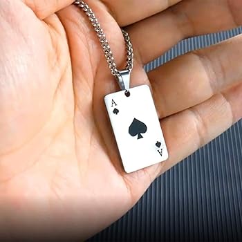 匿名配送　メンズ　スペードA　トランプ　ネックレス トランプネックレス エース スペード ペンダントネックレス