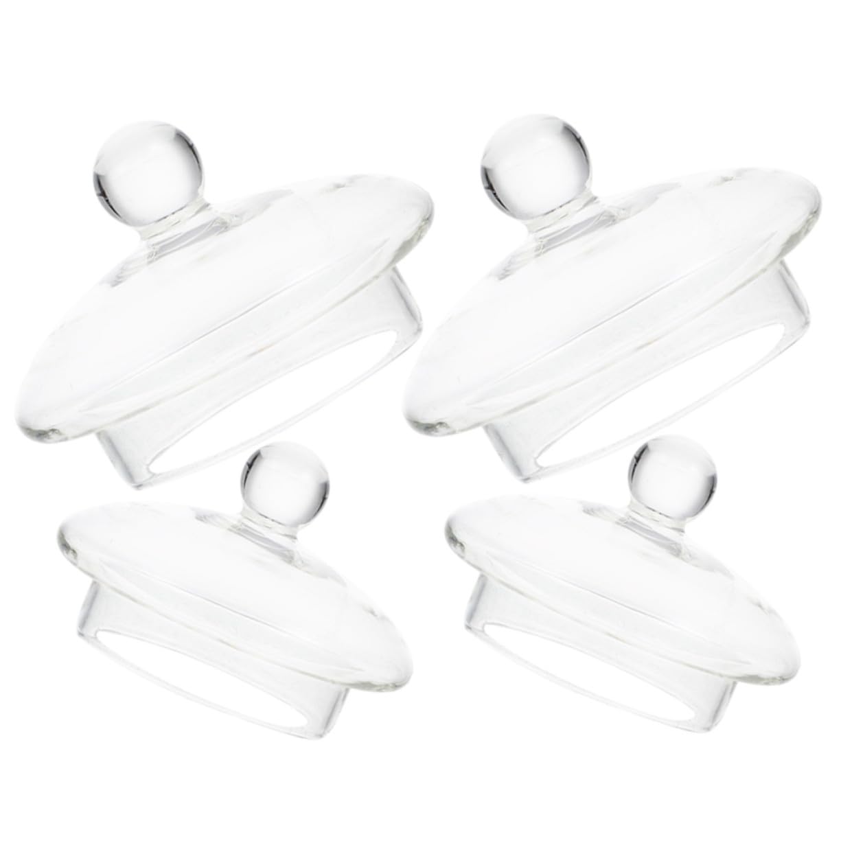 4 Tapas de Vidrio para Infusores de Té Suelto para Tetera