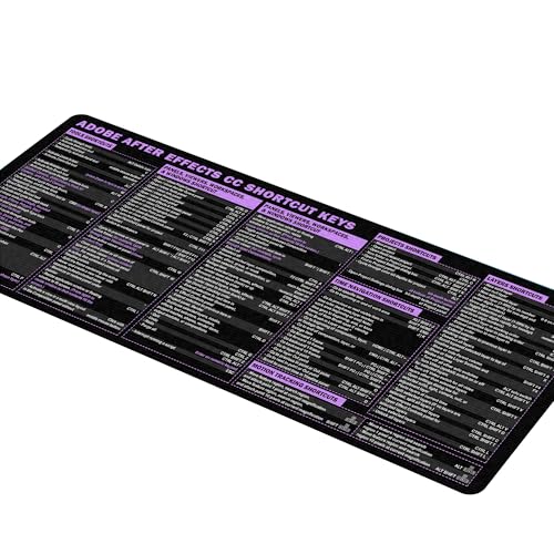 Image of After Effects Cheat Sheet Mouse Pad Mouse Mat KMH Mousepad for Editors Producers, Large Desk Mat Gift for Adobe AE Users, Essential Computer Accessories for Study, Work, and Reference Purposes