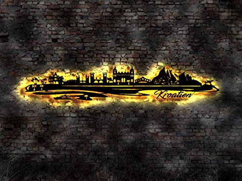 Croatie photo 3D LED frigo pour remplacer les magnets ternes par un skyline lumineux