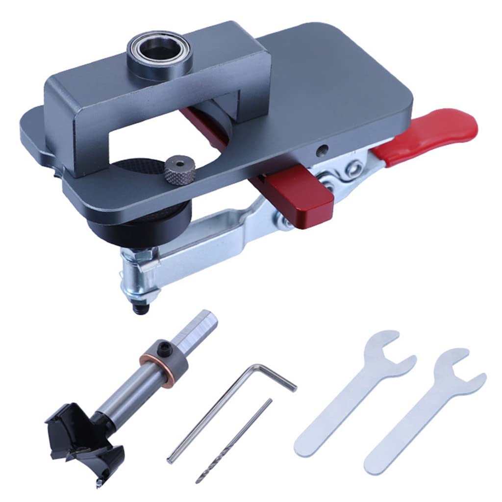 Tsophreniq Woodworking 35Mm Hinge Hole Opener Cabinet Door Punching Locator Puncher Accessory Drilling Jig Guide Puncher Door Cabinets