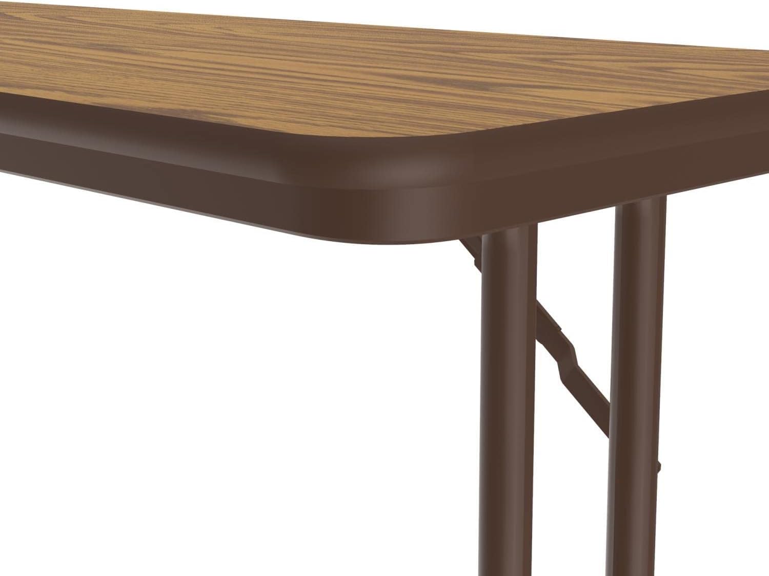 Correll Rectangular Laminate Folding Seminar Table in Medium Oak ST1860TF-06