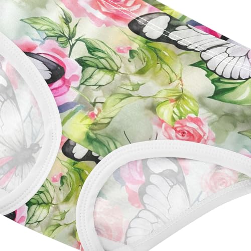 Floral Butterflies Wings Pink Green Cute Panties Girl Girls Underwear Toddler Cotton Fun Briefs Kids Undies 2t4