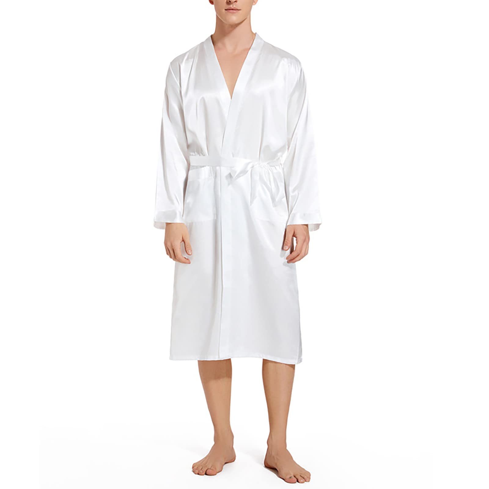 Albornoz Hombre Ligero Delgado Corto - Bata Hombre Delgado Kimono