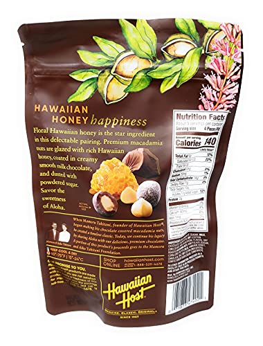 Hawaiian Host Paradise Collection - Honey Milk Chocolate Macadamia Nuts - 8 Oz Bag image 4