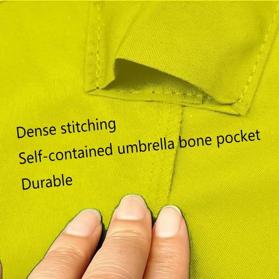 Telo di ricambio per ombrellone da giardino, 6,5 piedi, telo di ricambio universale a 6 stecche e 8 stecche, telo lavabile per ombrellone da tavolo da esterno, telo per ombrellone (giallo, 300 cm/3 m,