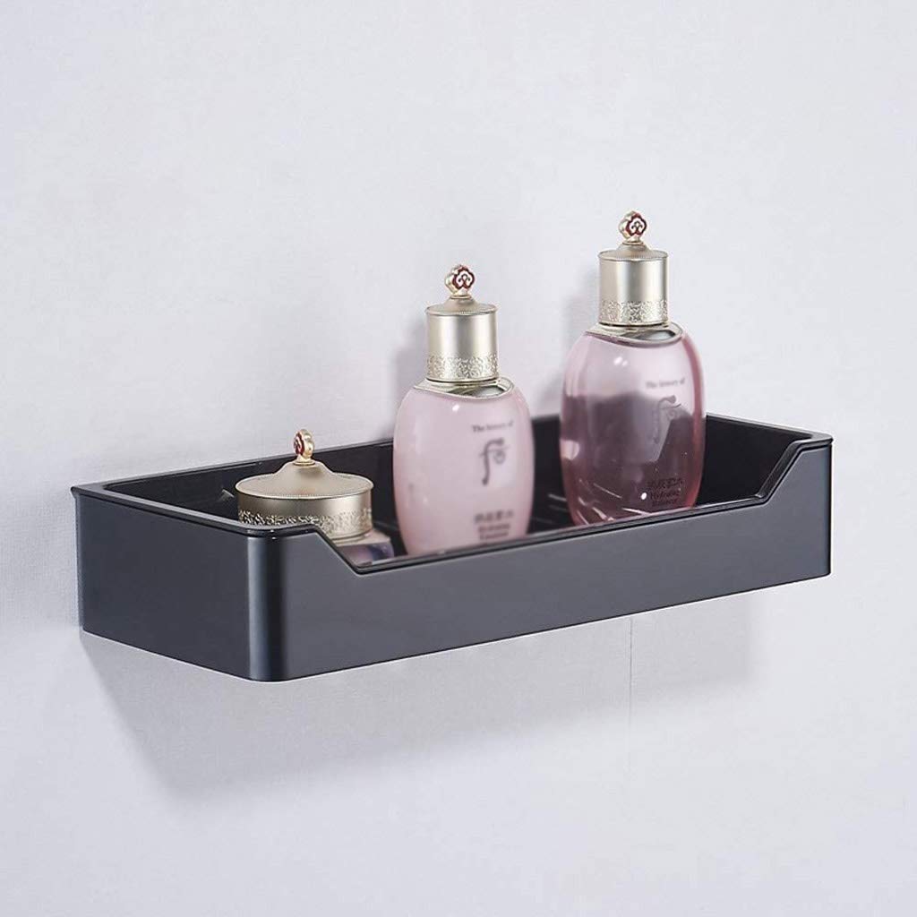 FMURY Edelstahl Badregal Schwarz Aufbewahrung Wandregal Shampoo Lagerregal Dusche Wandmontage Lagerregal