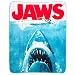 Silver Buffalo JW0127 Jaws Movie Poster Throw Blanket, 50 in. x 60 inches