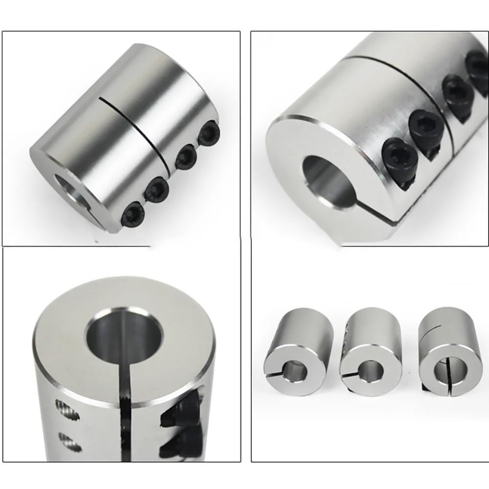 Achse Fest 1 Stück Außendurchmesser 40 mm, starre Wellenkupplung, Länge 50 mm, Bohrung 10 mm, 12 mm, 13 mm, 14 mm, 15 mm, 16 mm, 17 mm, 18 mm, Klemmbacke, Motorwellengelenk Lager Adapter(17 x 17 mm)