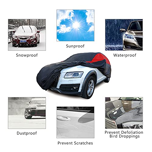 Mornyray Car Cover Waterproof All Weather Windproof Snowproof Uv Protection Outdoor Indoor Full Car Cover, Universal Fit For Suv (Fit Suv Length 191-201 Inch) #TOP2
