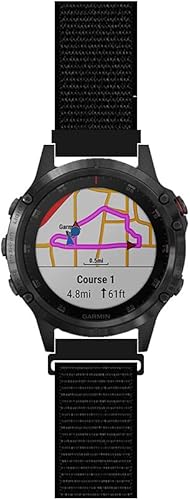 Sport Mesh Strap Compatible with Garmin fenix 76 ProSapphireSolar Watch Band Woven Nylon Replacement Wristband 22 mm