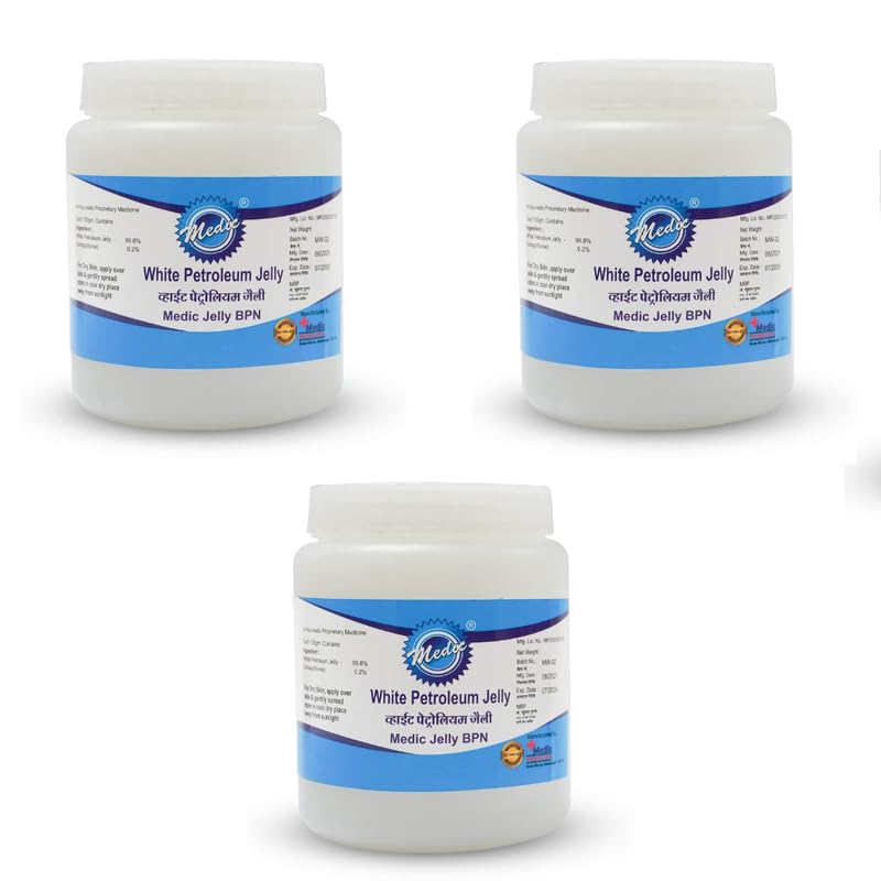 Image of Petroleum Jelly For Cracked Heals, Chapped Lips & Dry Elbows | All Skin Types | Winters Gel Petroleum Jelly for Preventing Skin Stains From Hair Dye | 500 gm (Pack of 3)