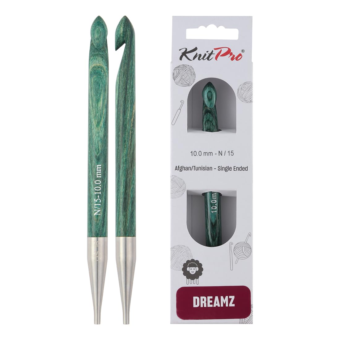 KnitPro Dreamz Afghan/Tunisian Crochet Hook | Size 10.00mm