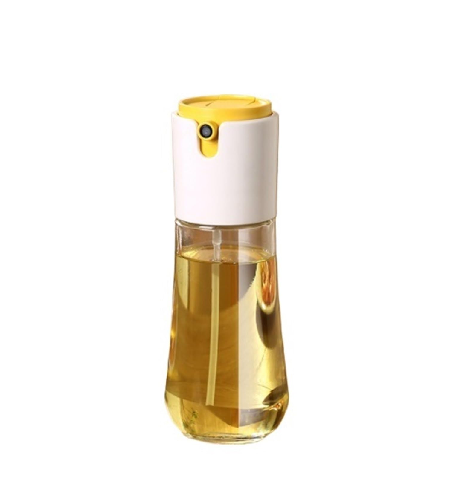 Dozownik do Oleju Kuchennego Szklana Butelka Z Rozpylaczem Do Oleju Typu Push, Odpowiednia Pieczenia, Smażenia I Grillowania W Air Fryer Dozownik Octu i Oleju(Yellow)