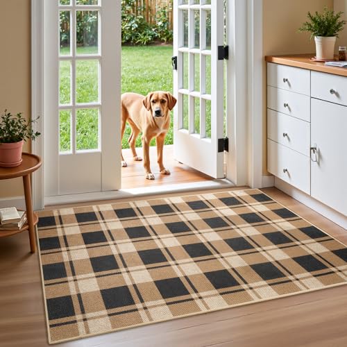 Tapete decorativo AROGAN de yute 3x5 ft miniatura 7
