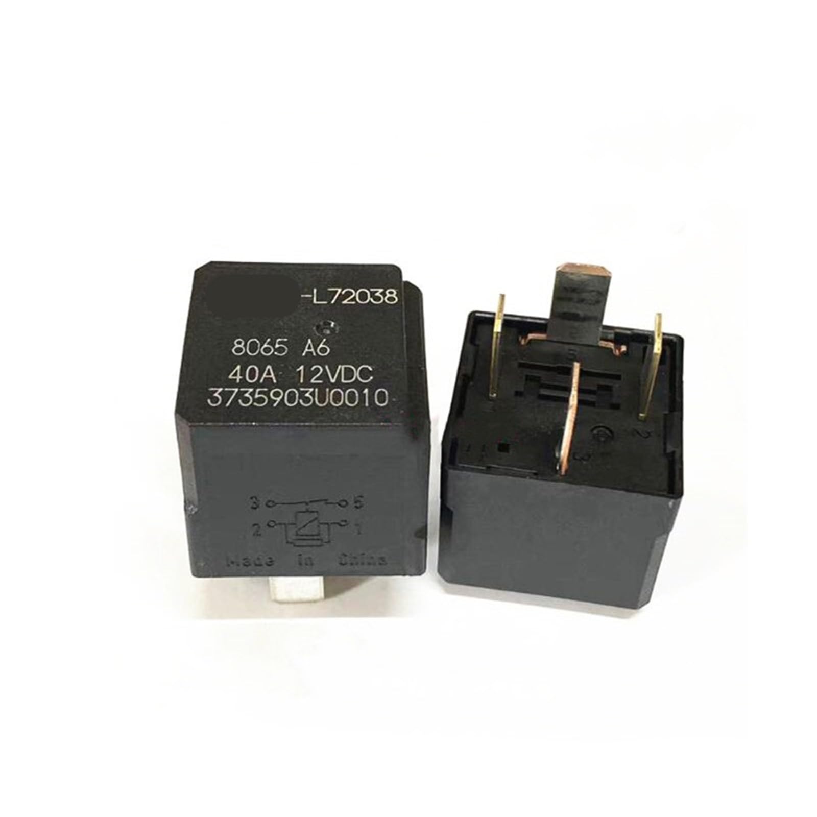 Relais JAC-L22105 12V CC 40A inverseur pour commutation de phare et klaxon auto